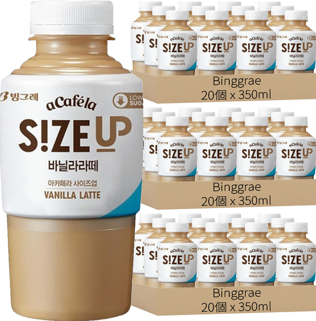 Binggrae 咖啡 香草風味拿鐵, 60個, 350ml