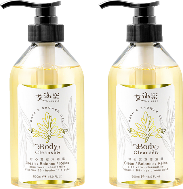 BEIWED 貝薇美學 舒心艾草沐浴露 艾沐樂, 2個, 500ml