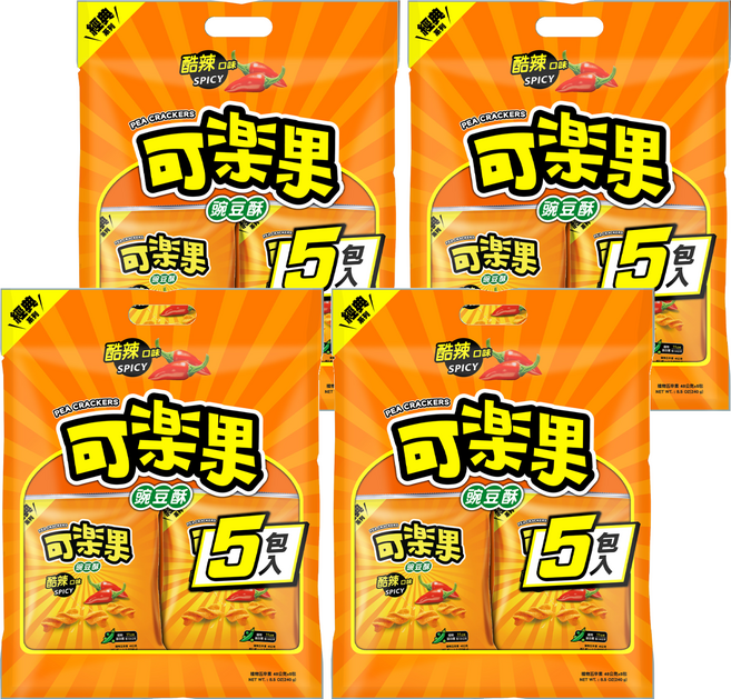 可樂果 酷辣口味 量販 5包, 240g, 4袋