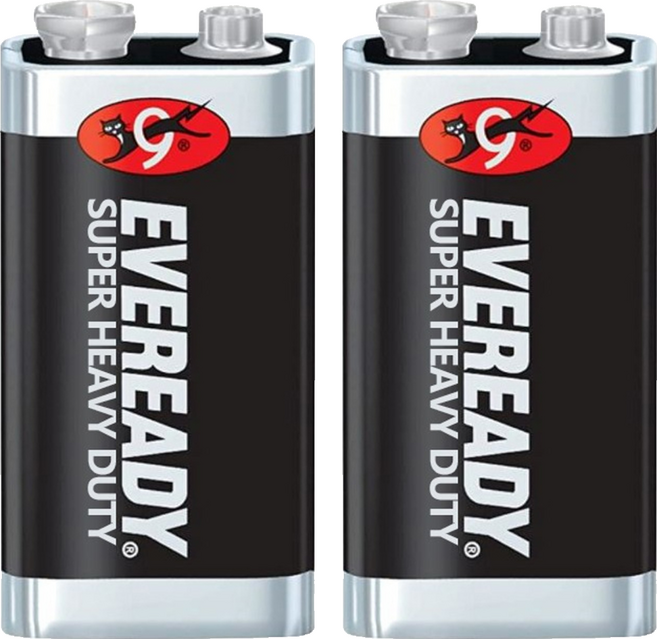 EVEREADY 永備 碳鋅電池 9V, 2個, 1個裝