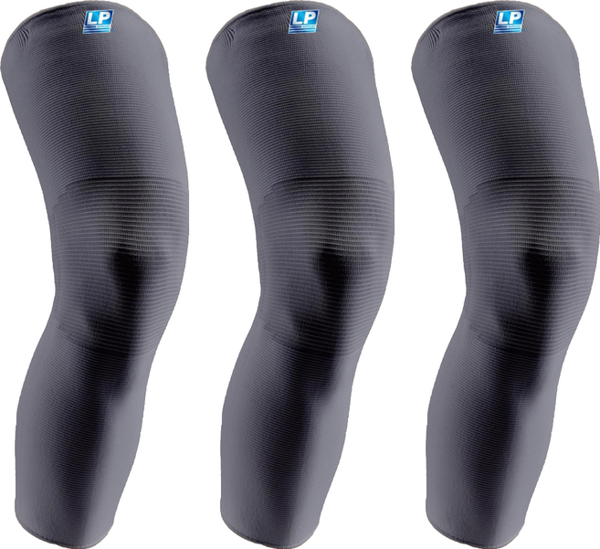 LP SUPPORT 高效伸縮全腿式膝護套 667R1-GY, 3個, 灰色