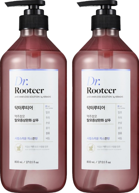 DrRooteer 啤酒酵母髮根強健洗髮精 晨曦茉莉調, 2件, 800ml