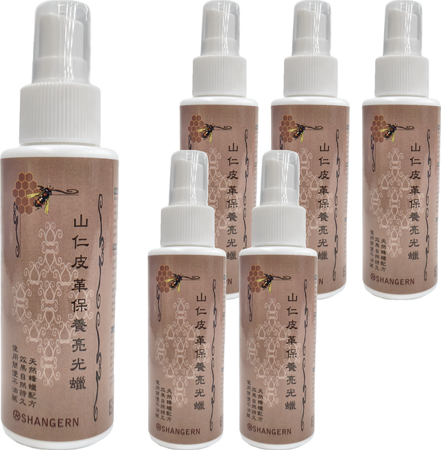 山仁 皮革保養亮光蠟, 100ml, 6瓶