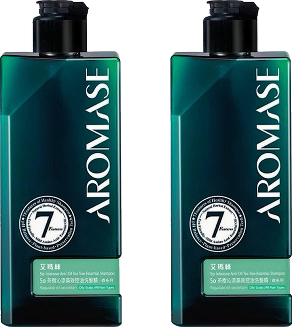 AROMASE 艾瑪絲 森系列 茶樹沁涼高效控油洗髮精, 2件, 90ml