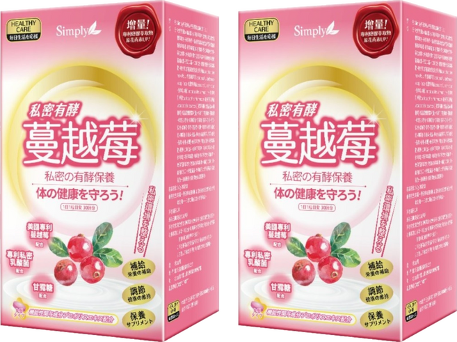 Simply 新普利 私密有效蔓越莓C錠PLUS 700mg, 2個, 30顆