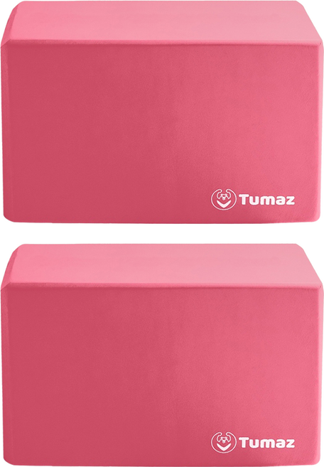 Tumaz 月熊 50D高密度EVA瑜珈磚, 亮桃紅, 2個