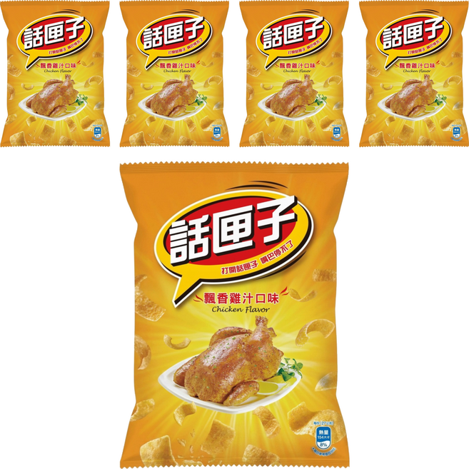 波卡 話匣子 飄香雞汁口味玉米片, 135g, 5個