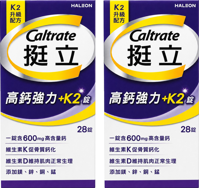 Caltrate 挺立 高鈣強力錠+K2配方, 2個, 28顆