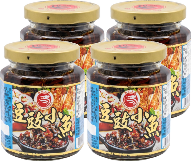 勝記大榮 豆豉小魚, 240g, 4個