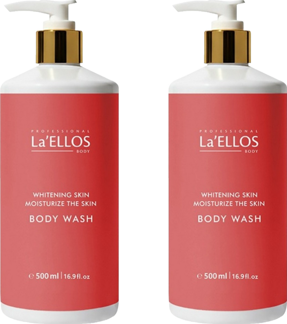La'ELLOS 愛諾斯 蘋果肌嫩白沐浴露, 2個, 500ml