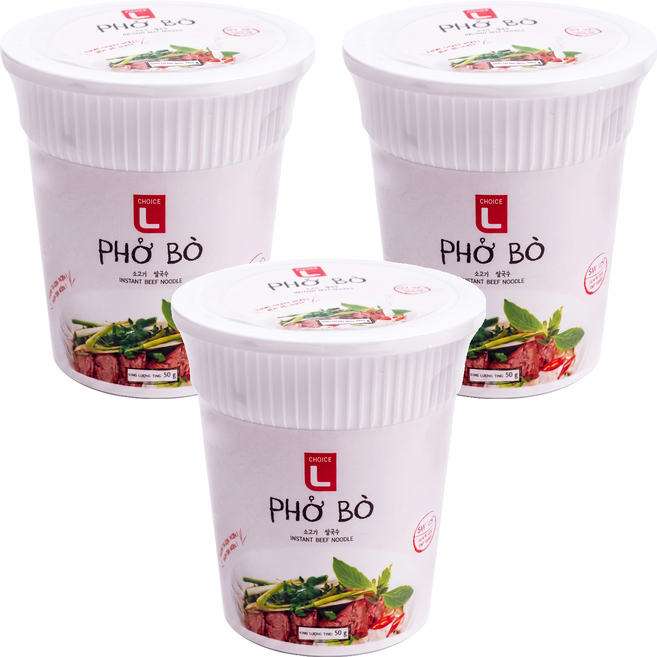 CHOICe L 牛肉味河粉, 50g, 3個