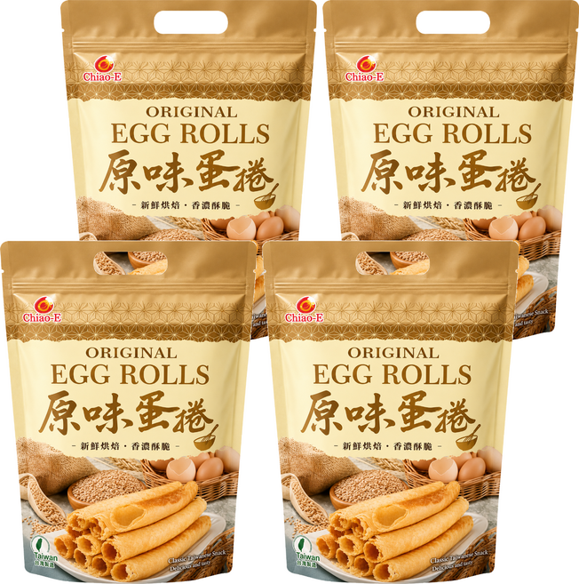 Chiao-E 巧益 原味蛋捲, 144g, 4個