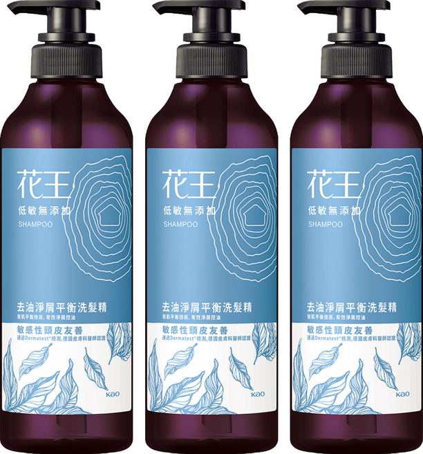 Kao 花王 低敏無添加去油淨屑平衡洗髮精 500ml, 3件
