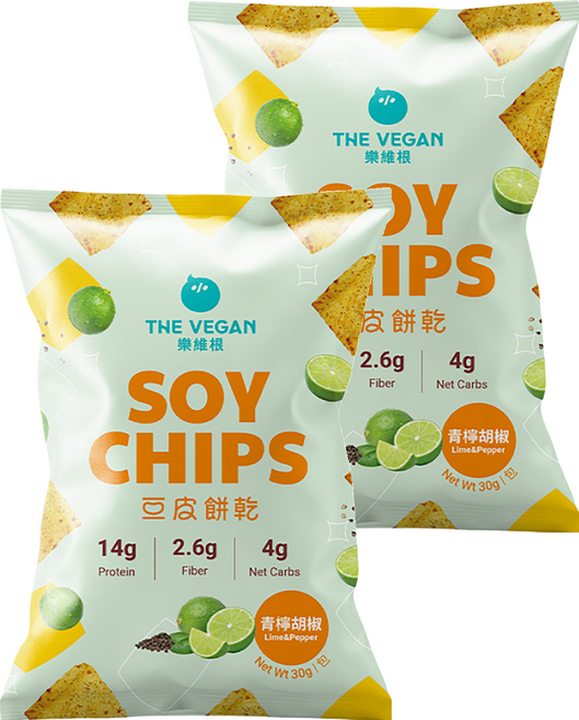 THE VEGAN 樂維根 豆皮餅乾 青檸胡椒, 30g, 2個