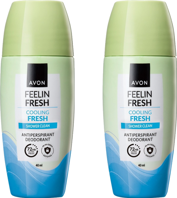 AVON 雅芳 沁涼舒爽體香劑 升級版, 2個, 40ml