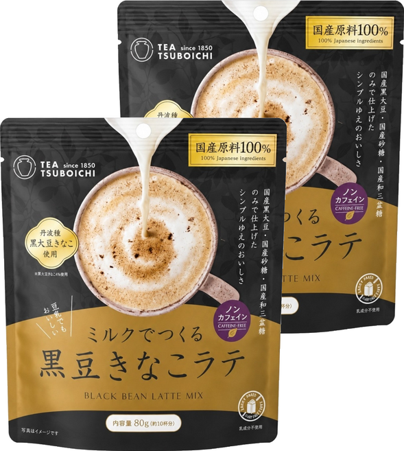 TEA TSUBOICHI 黑豆茶粉 沖泡用, 80g, 2個, 1個裝