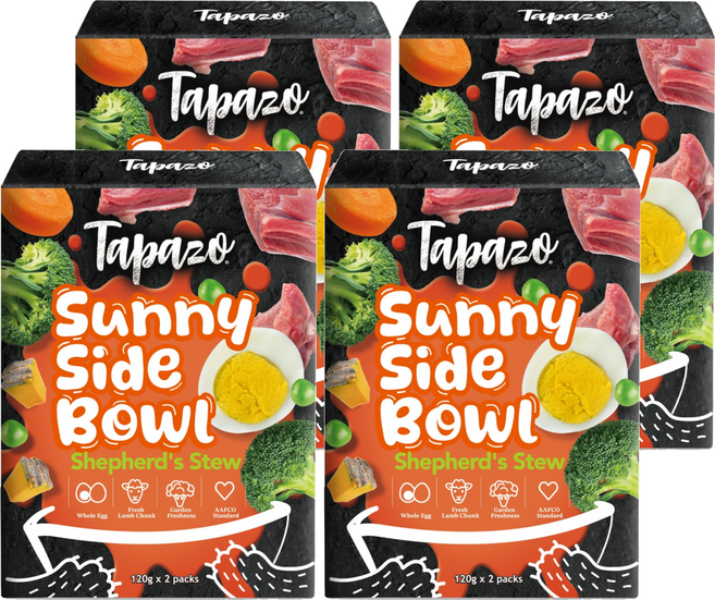 Tapazo 特百滋 主廚捏捏蛋 離乳後全齡犬用 餐包 3 慢燉南瓜羊, 240g, 4個, 鮮雞蛋 + 雞高湯 + 鮮羊肉 + 南瓜