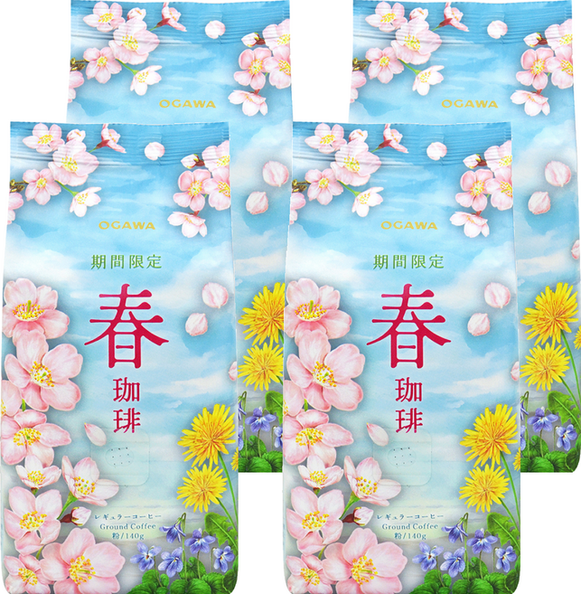 OGAWA 小川珈琲 春咖啡粉, 140g, 4個
