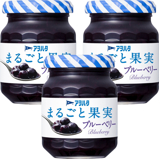 Aohata 藍莓果醬 無蔗糖, 125g, 3罐