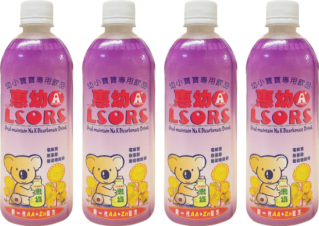 Hwei Yow 惠幼 A+ LSORS電解質 幼小寶寶飲品 葡萄, 4個裝, 430ml