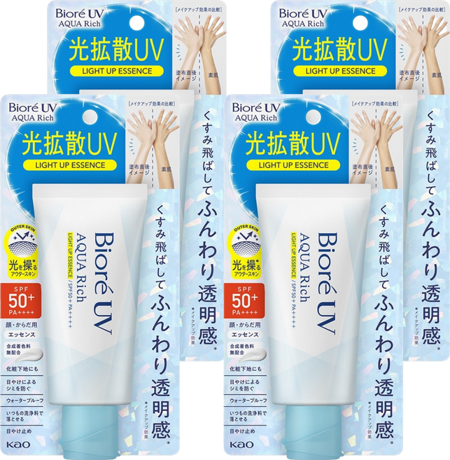 Biore 蜜妮 含水防曬幻光水凝乳 SPF50+ PA++++, 70g, 4件