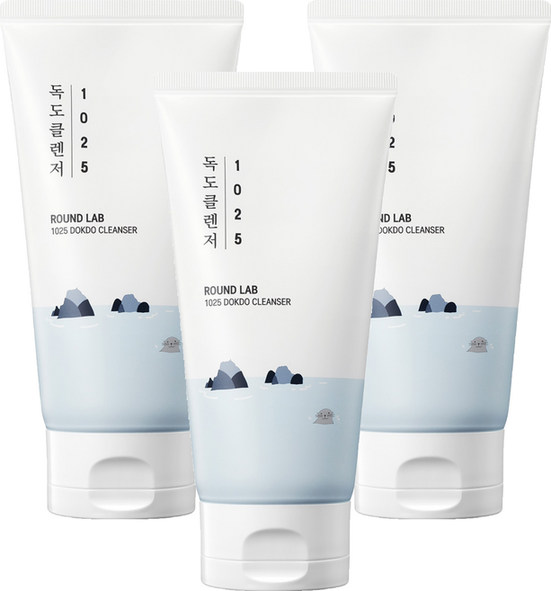 RoUND LAB 台灣公司貨 獨島 1025 獨島保濕洗面乳, 3個, 150ml