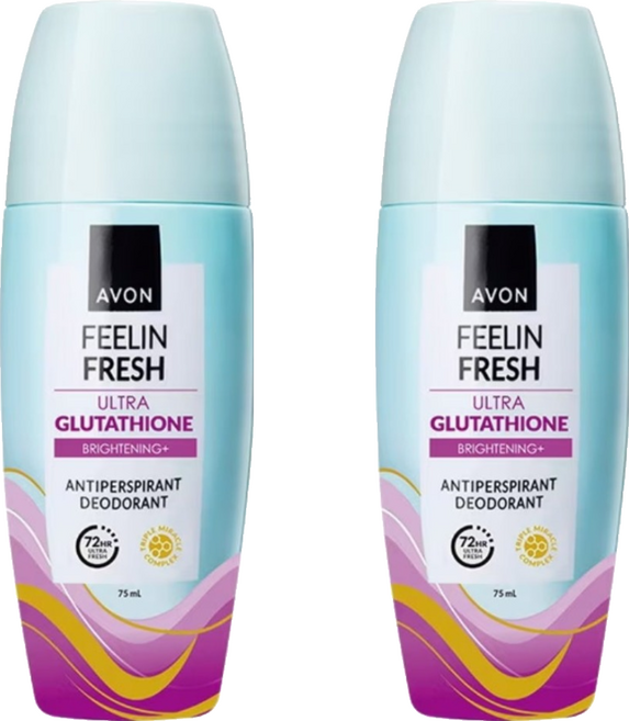 AVON 雅芳美白透亮制汗體香劑, 2個, 75ml
