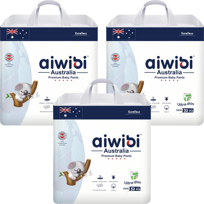 aiwibi 愛薇彼 零觸感瞬吸褲型紙尿褲, 3XL, 96片