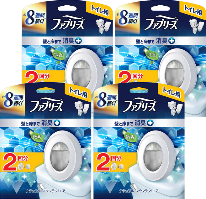 febreze 風倍清 日本原裝進口 廁所消臭芳香劑 6.3ml + 補充包 6.3ml, 4套, 12.6ml, 自然山林香氣