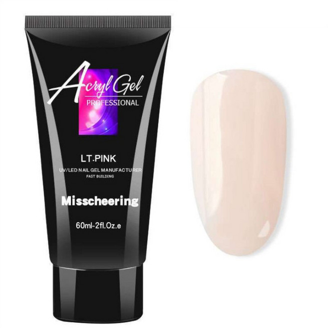 Misscheering 美甲延甲膠, Light Pink, 60ml, 1條