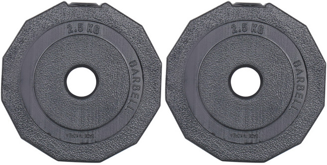 ALEAF 動態輕量 30mm用 槓鈴片 2.5kg, 2個, 黑色, 單品