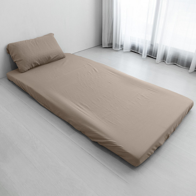 BEARBED 熊棉 台灣製 折疊床專用 純棉 床包枕套組 單人加大 榛果奶 好拆洗 樂活家居