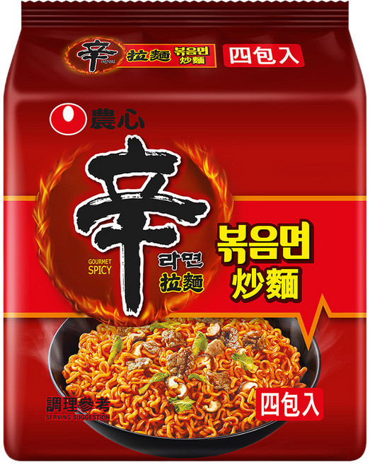 NONGSHIM 農心 辛炒麵4入, 1套