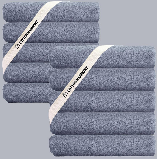 Cotton Harmony 頂級飯店毛巾 200g 40支精梳棉, 淡藍色, 10條