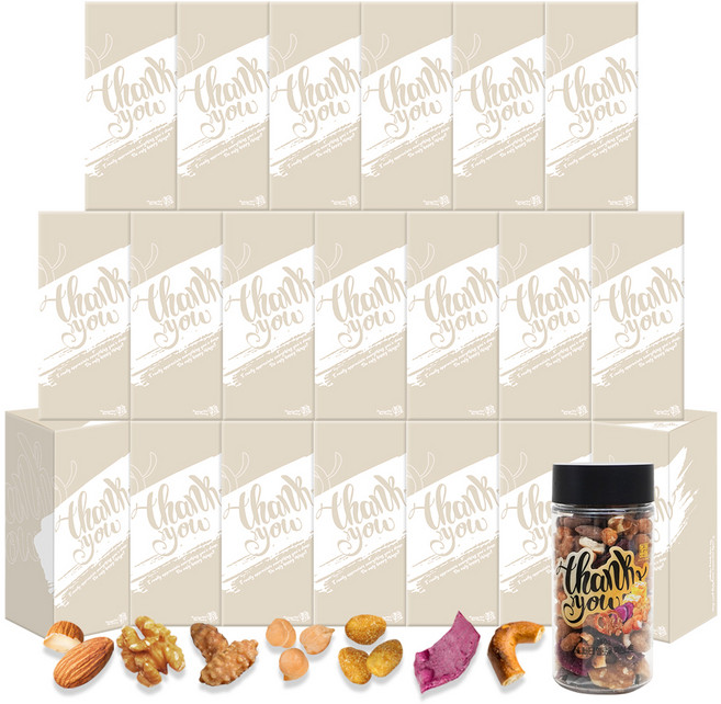 Nuts Factory 蜂蜜奶油味綜合堅果罐禮盒 黃款, 160g, 20組