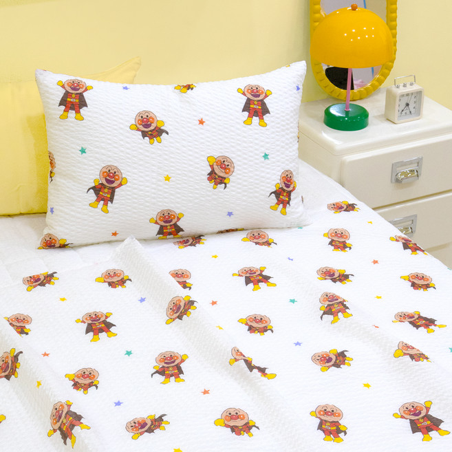 NARA HOME DECO 麵包超人 竹纖維泡泡紗薄被枕頭套組