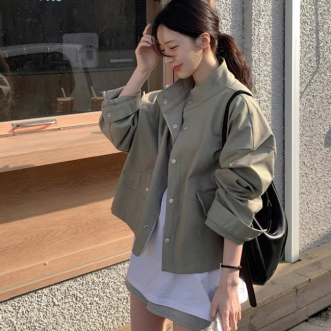 PEONIST 輕便百搭風衣短版外套