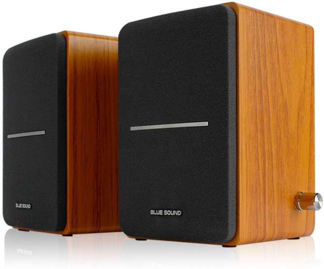BLUE SOUND 2聲道木質USB喇叭, 混合色, BS-S400
