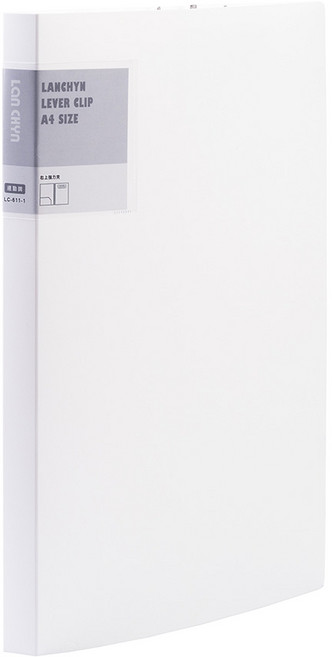 Lan CHYn 連勤牌文具 PP馬卡龍色系強力夾 LC-611-1 W 右上, 白色, 1個