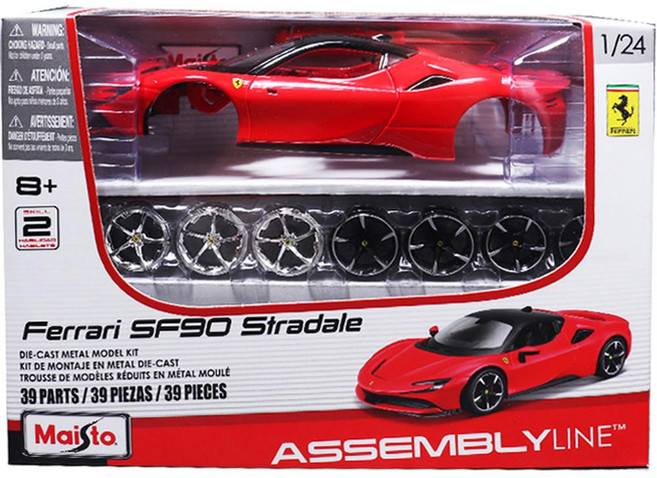 Maisto 美馳圖 1:24 法拉利 SF90 Stradale 組裝模型車, 1組, 紅色