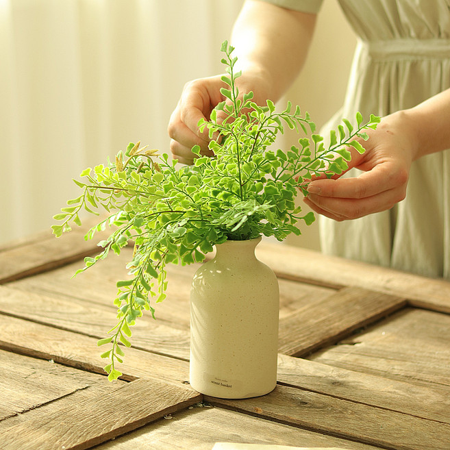 Scent Basket 人造熱帶綠色植物 + 沙瓶套組, 1套, Adian