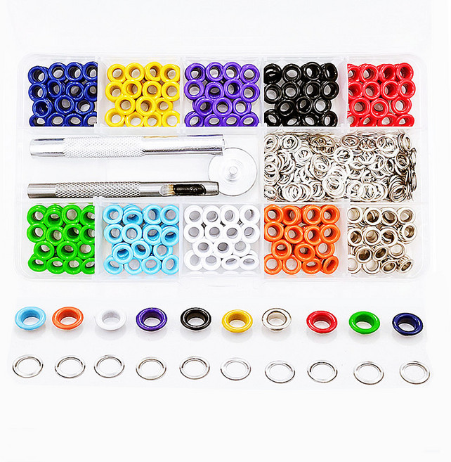 KHOHIMO 多用途雞眼扣 5mm 10種 x 40p + 工具組 5W0038, 1套, 混合色