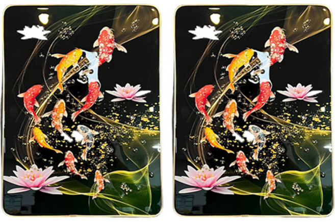 abm 水晶畫框 2入, 黃金鯉魚