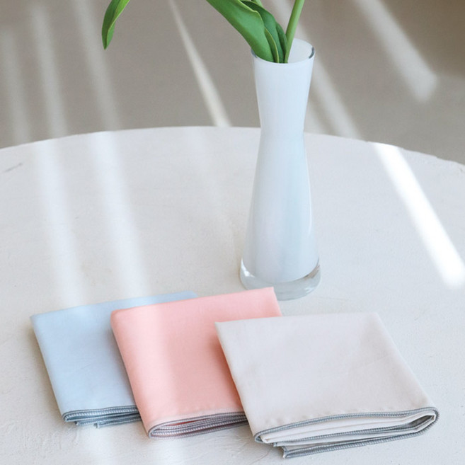 Maison Textile 滾邊設計手帕3件組