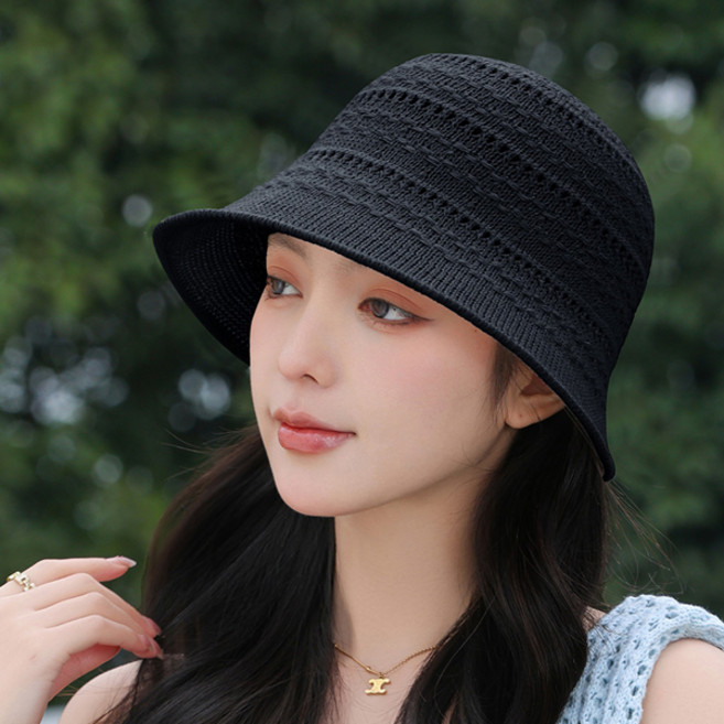 防曬日常遮陽針織漁夫帽