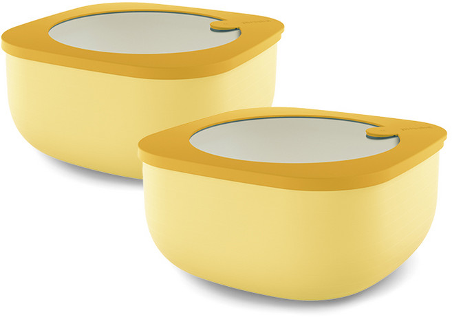 guzzini Store&More一般款密封保鮮盒 L Ochre, 2個