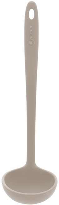 sillymann 鉑金矽膠精品 一體成型湯勺, 可可灰, 1個