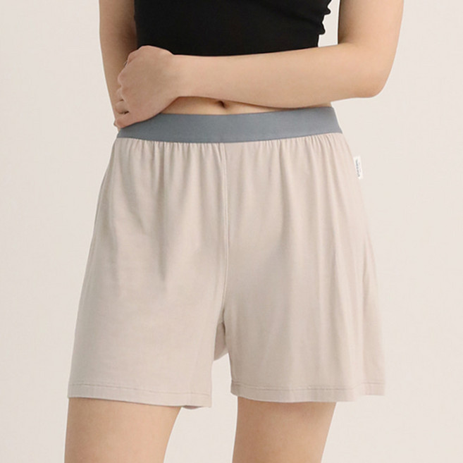 THE ZAM 女款飄逸莫代爾無痕平口褲, 灰色