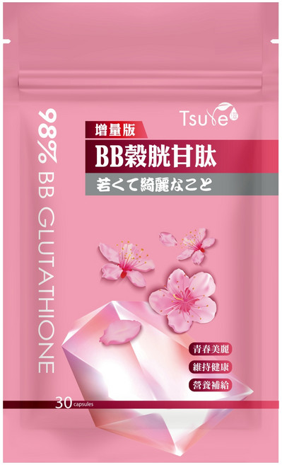Tsuie 日濢 增量版BB穀胱甘肽98%, 1個, 30顆