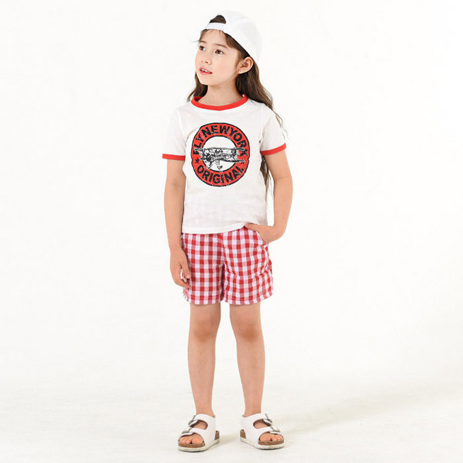 Kids Recipe 女童飛機亞麻上下褲套裝